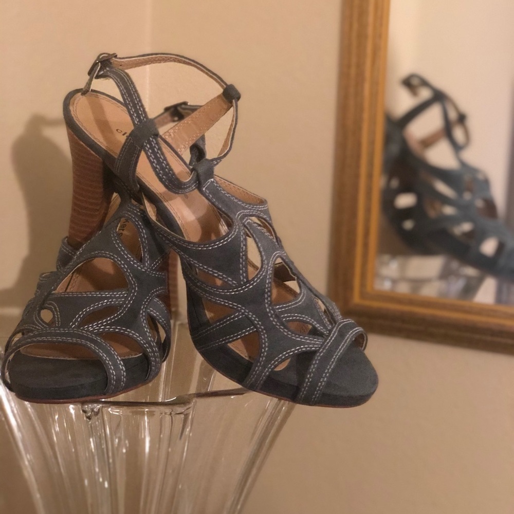 Denim blue heels